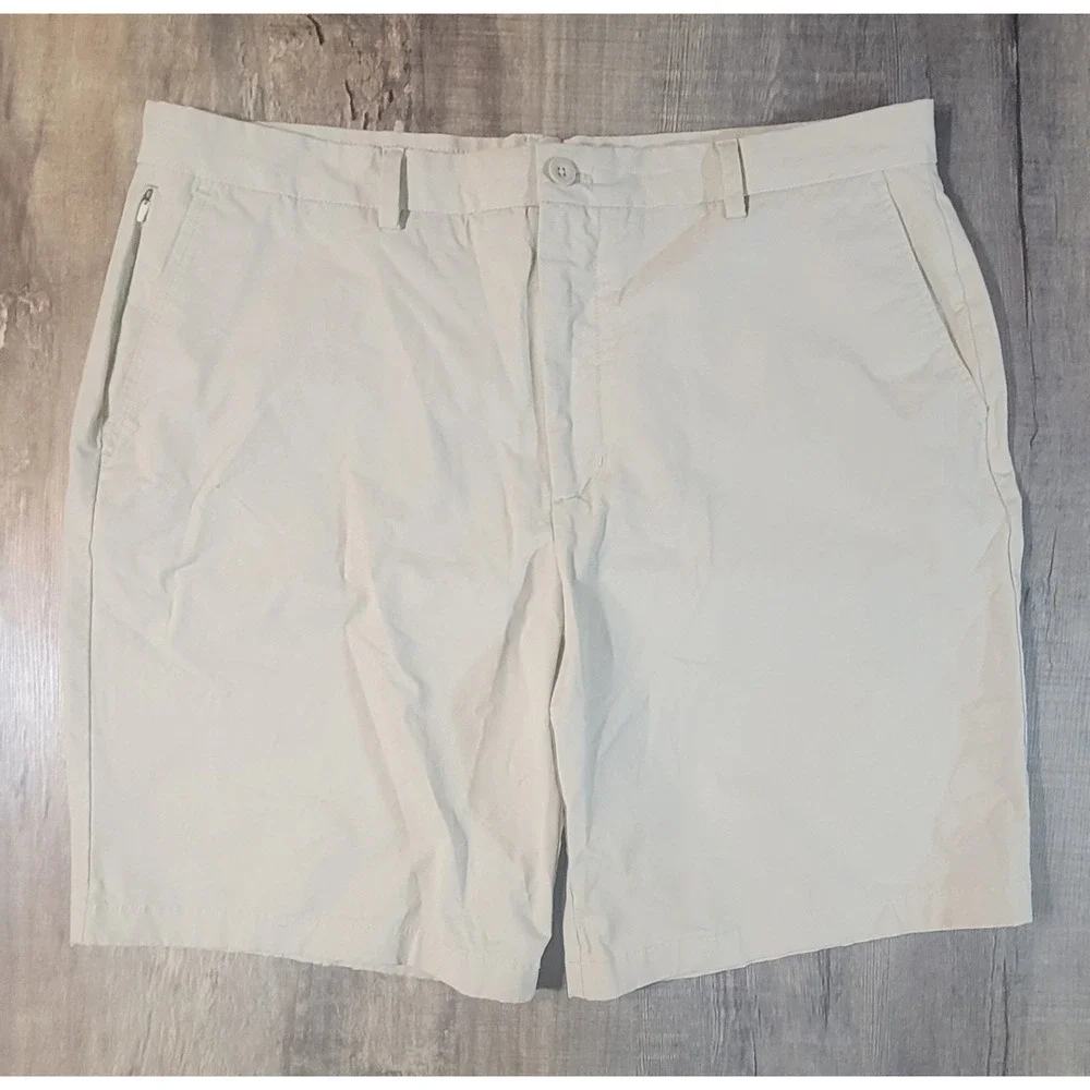 Vineyard Vines On The Go Men 38 Beige Cream Nylon Stretch OTG Shorts - Picture 1 of 12